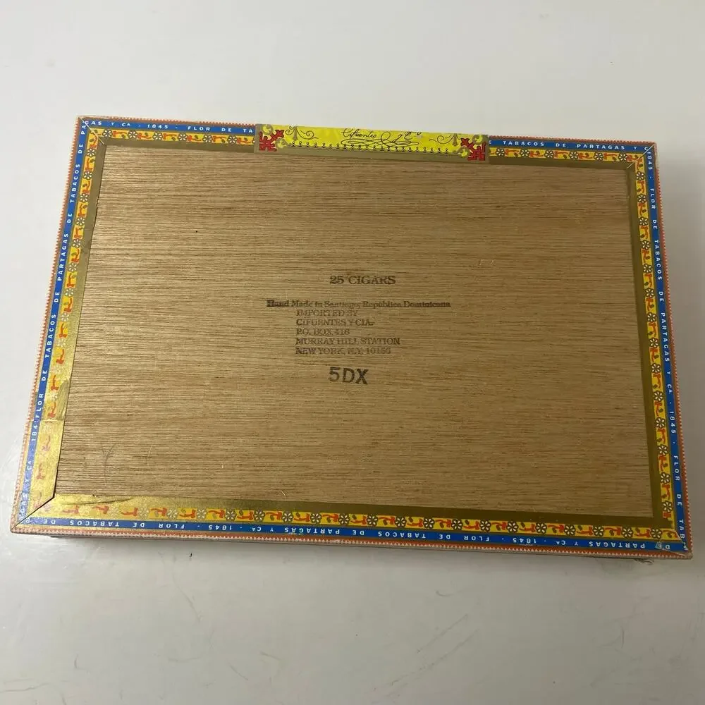 Partagas Cigar Box Only Empty Wood Collectible 10 3/4